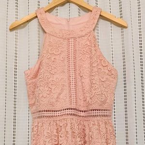 NWT soft peach color lace dress